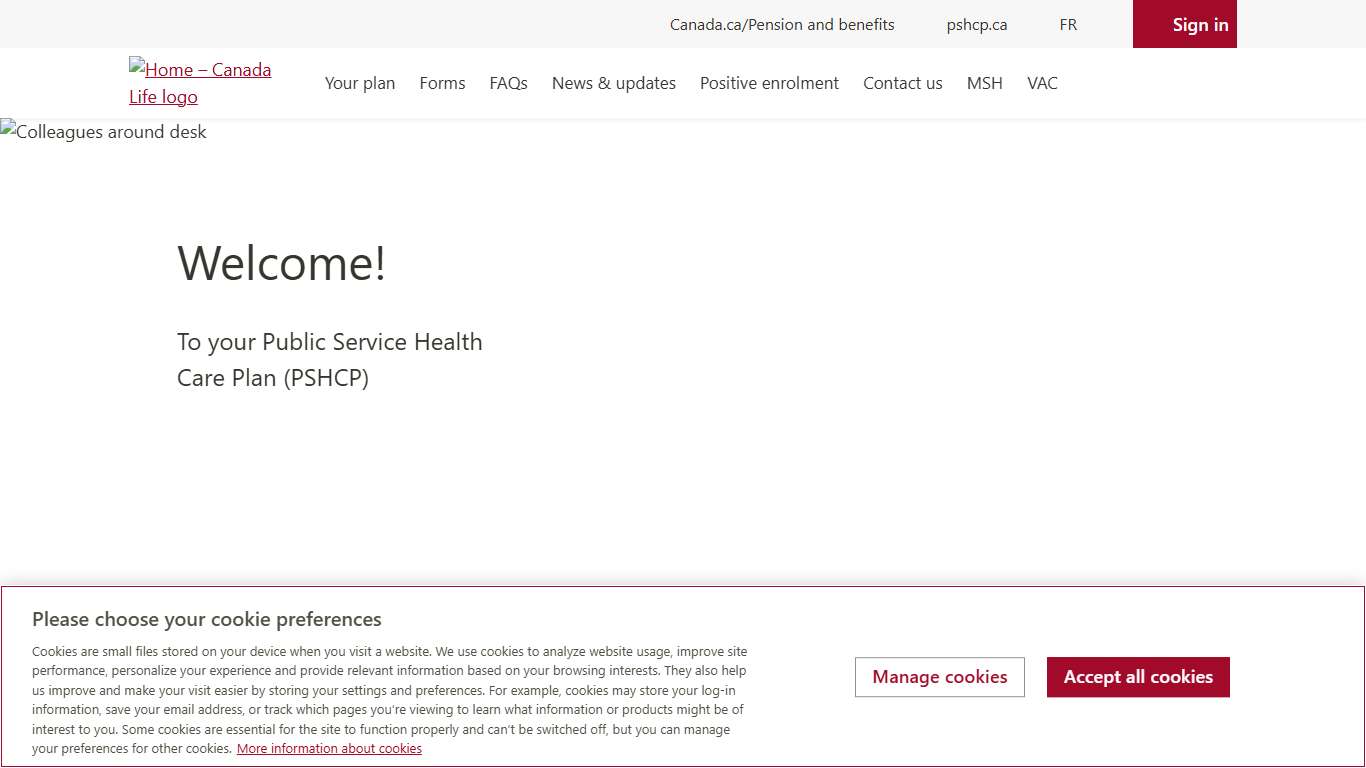 Public Service Health Care Plan (PSHCP) Members Site